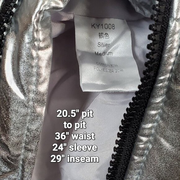 Women's Puffer Waterproof Snow Suit Faux Fur Hood Hood Size M NWOT Zip Legs Belt - Picture 8 of 9